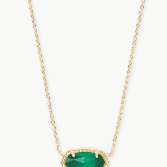 Kendra Scott Gold Necklace with Green Pendant - Picture 2 of 4